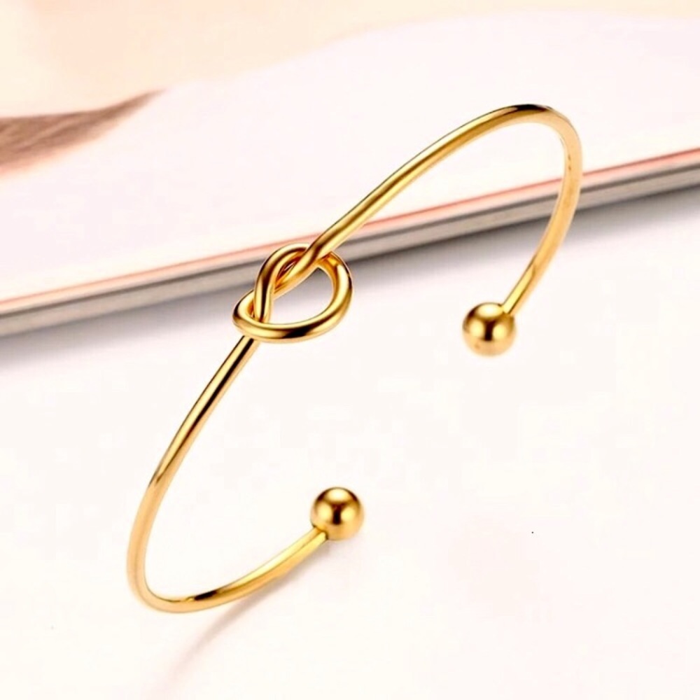 🔴𝟭𝟬/$𝟮𝟱🔴NEW Knot Minimalist Delicate Cuff - Picture 8 of 13